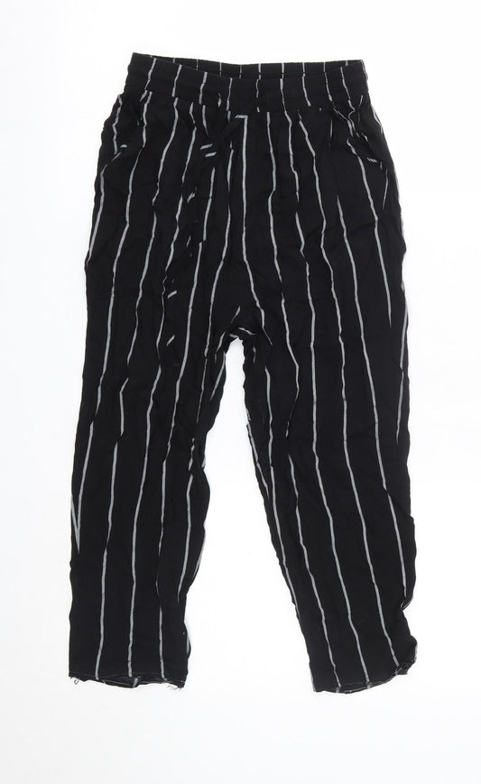 Womens UK Size 4 PRETTYLITTLETHING Regular Fit Dress Pants Black Trousers