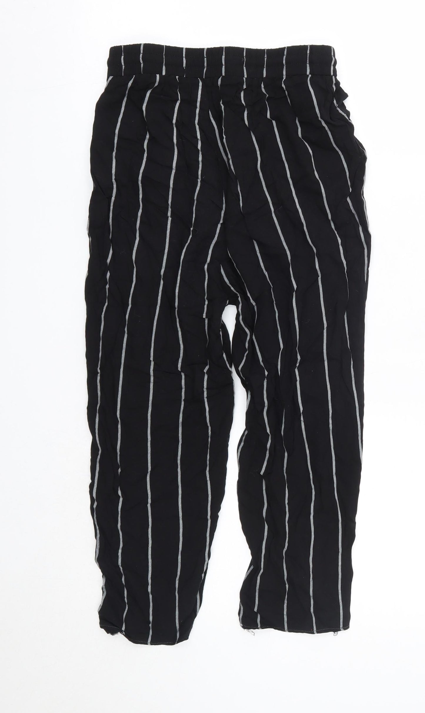 Womens UK Size 4 PRETTYLITTLETHING Regular Fit Dress Pants Black Trousers