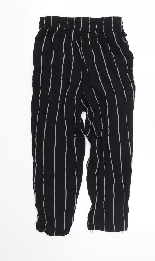 Womens UK Size 4 PRETTYLITTLETHING Regular Fit Dress Pants Black Trousers