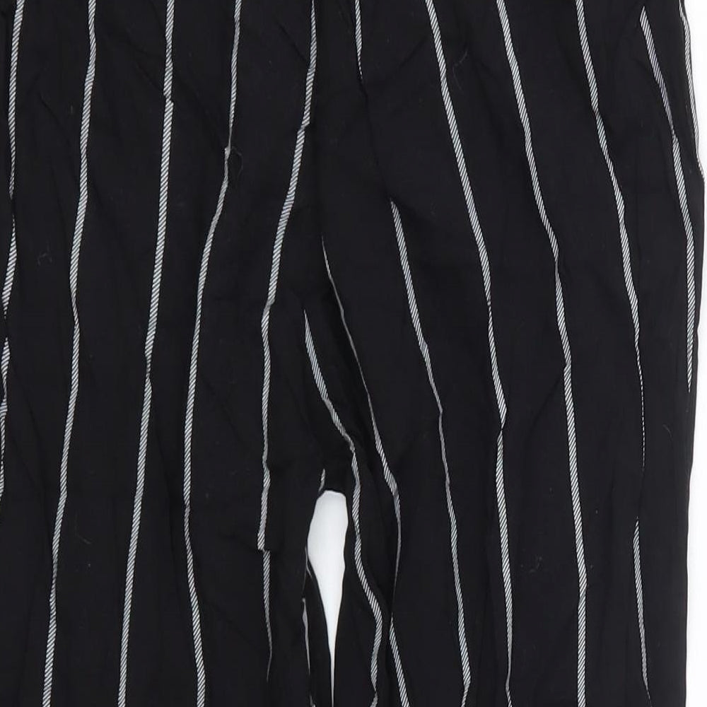 Womens UK Size 4 PRETTYLITTLETHING Regular Fit Dress Pants Black Trousers