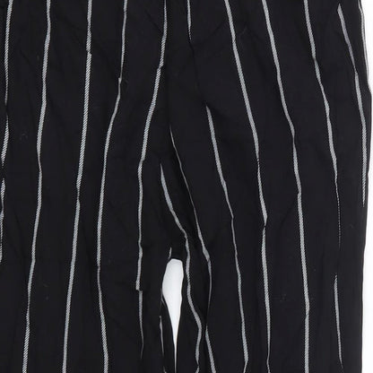 Womens UK Size 4 PRETTYLITTLETHING Regular Fit Dress Pants Black Trousers