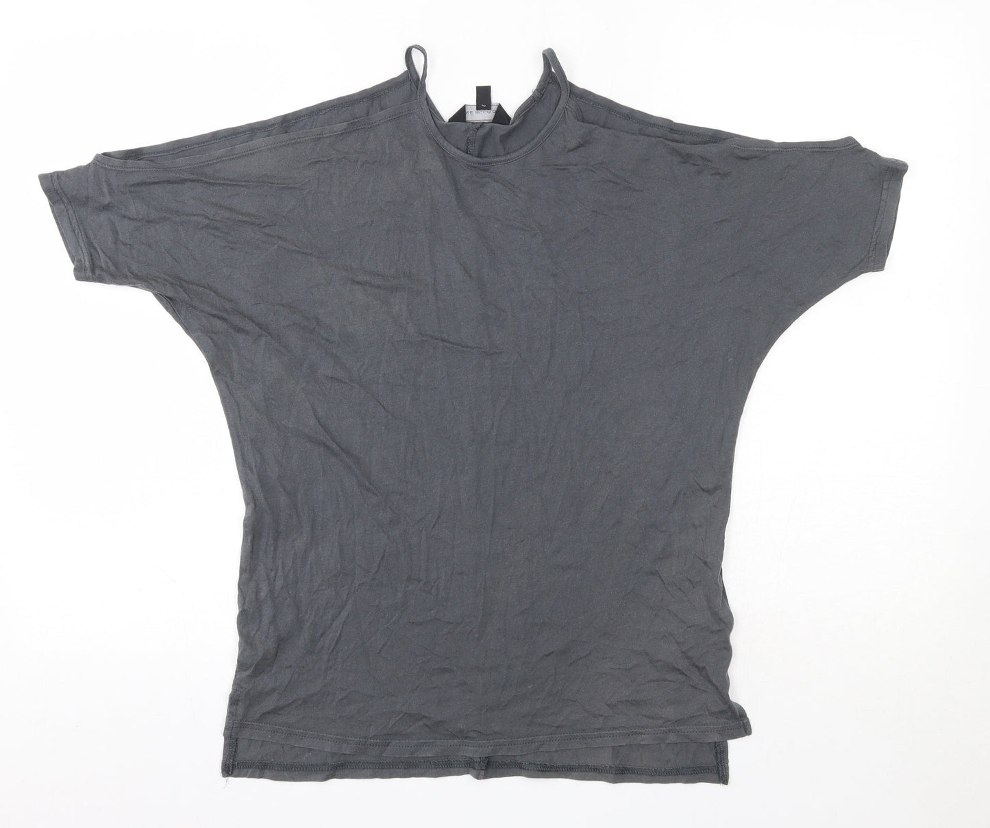 Womens UK Size 6 New Look Grey Basic Blouse