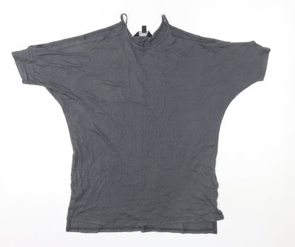 Womens UK Size 6 New Look Grey Basic Blouse
