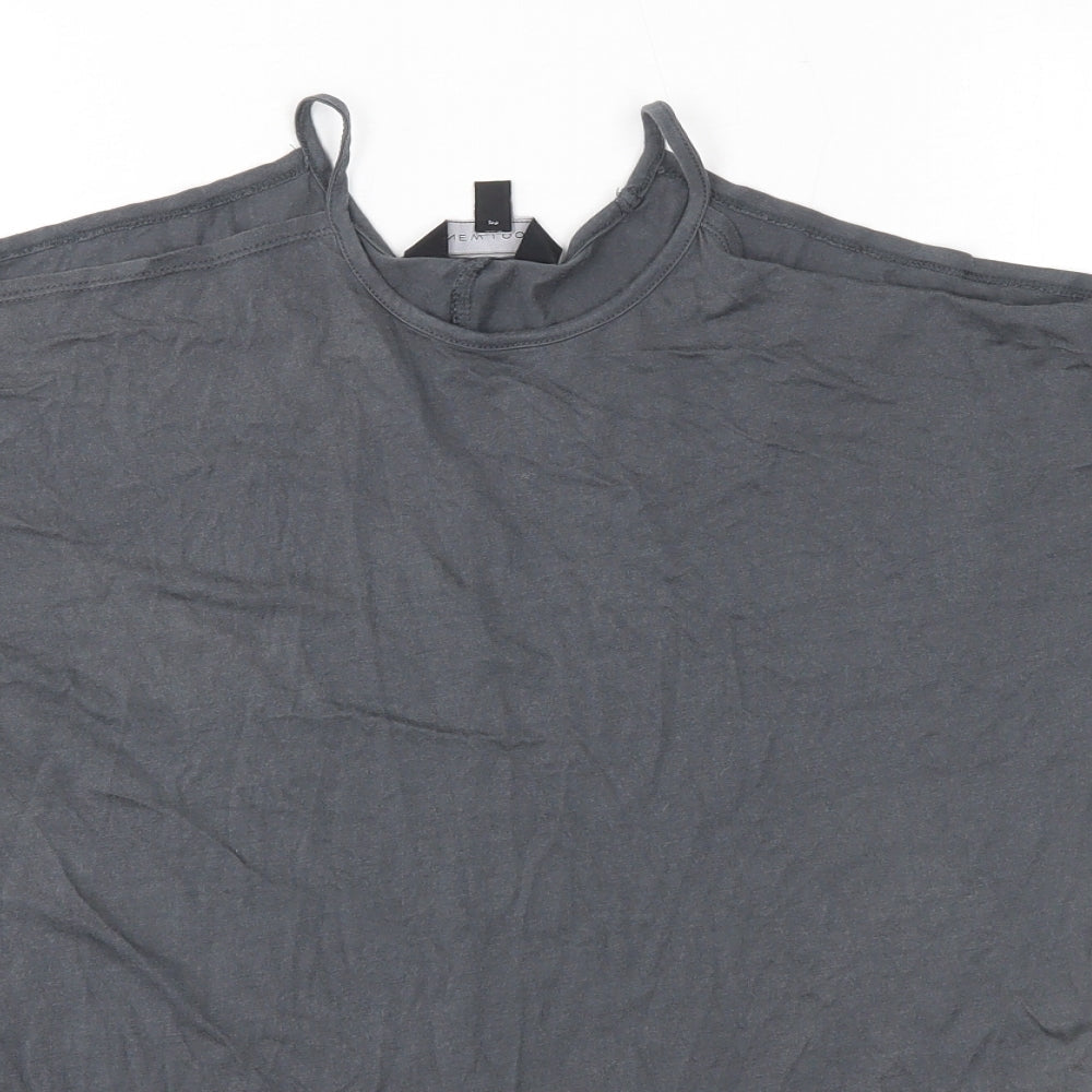 Womens UK Size 6 New Look Grey Basic Blouse