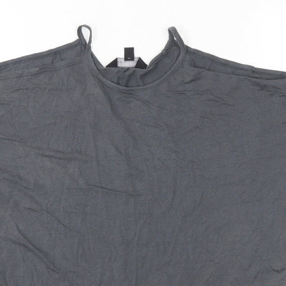 Womens UK Size 6 New Look Grey Basic Blouse