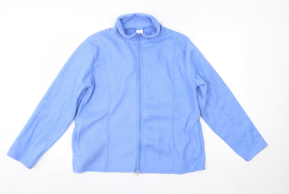 Womens UK Size M Anne de Lancay Blue Full Zip Jumper