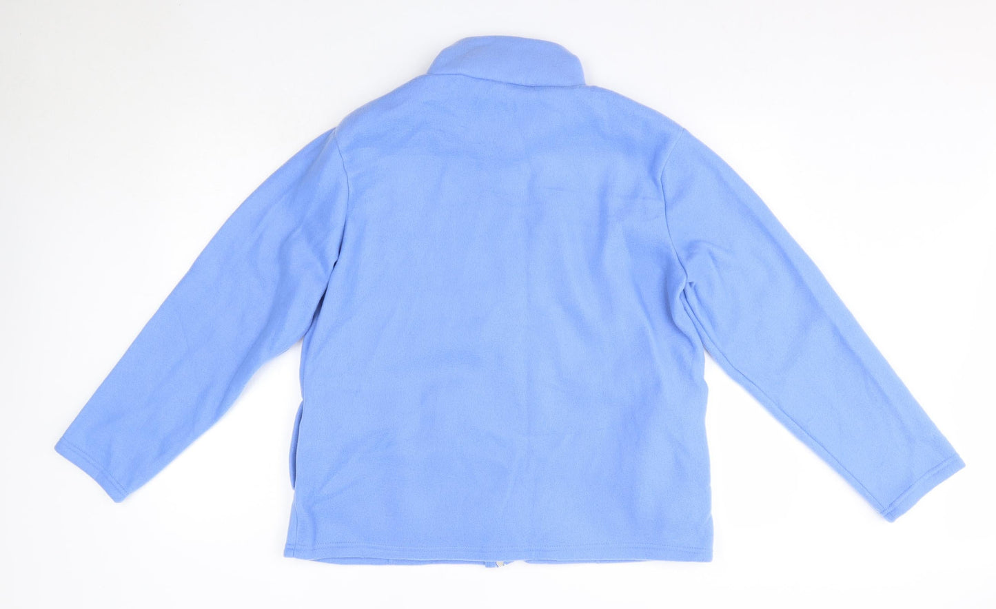 Womens UK Size M Anne de Lancay Blue Full Zip Jumper