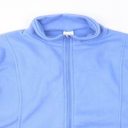 Womens UK Size M Anne de Lancay Blue Full Zip Jumper