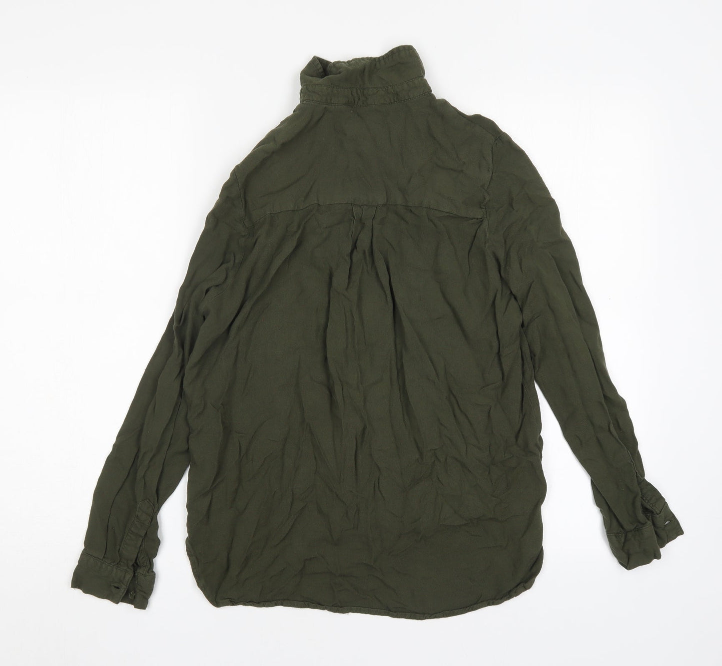 Womens UK Size 10 New Look Green Basic Button-Up