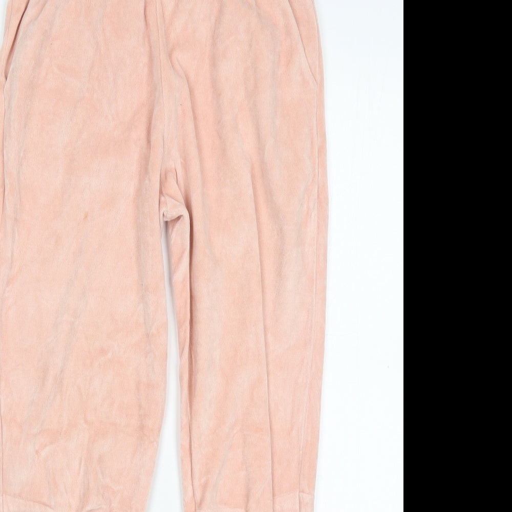 Womens UK Size 6 French Connection Regular Fit Sweatpants Pink Trousers