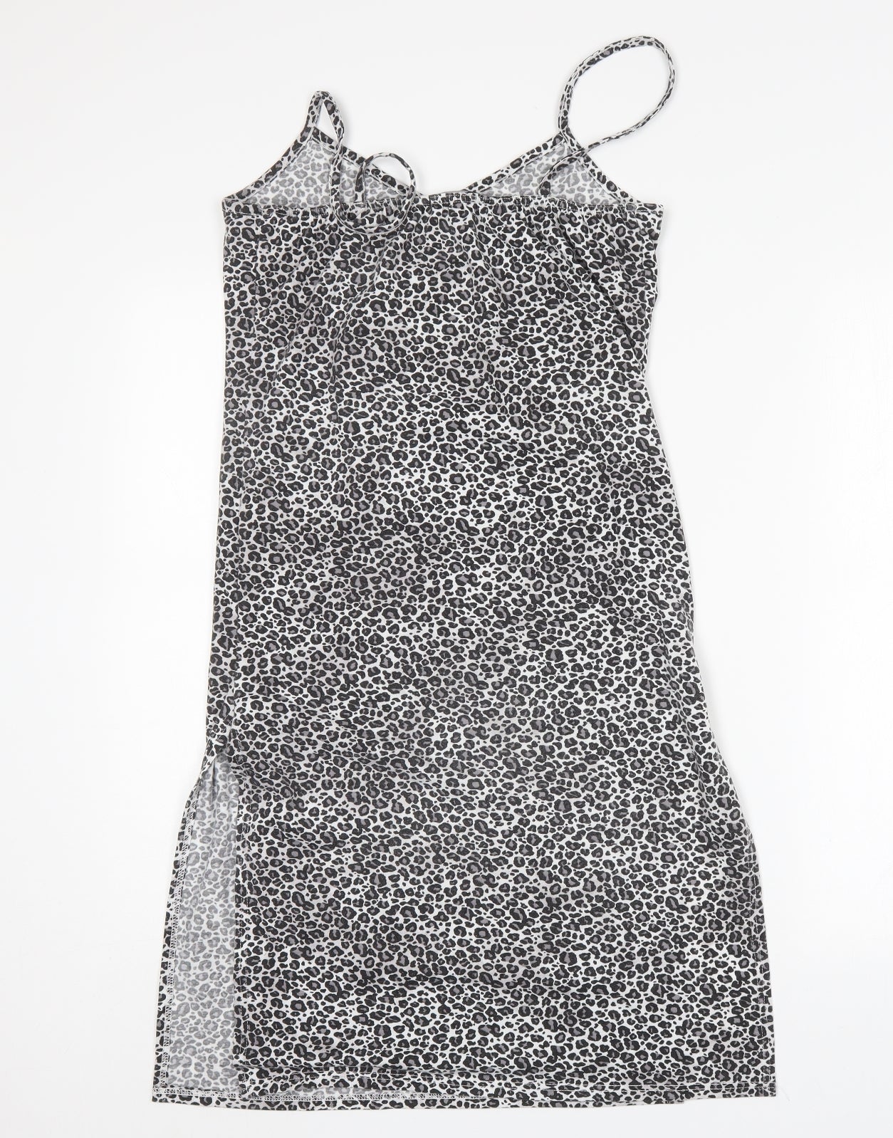 Boohoo Womens Multicoloured Animal Print Polyacrylate Fibre Tank Dress  Size 8  V-Neck