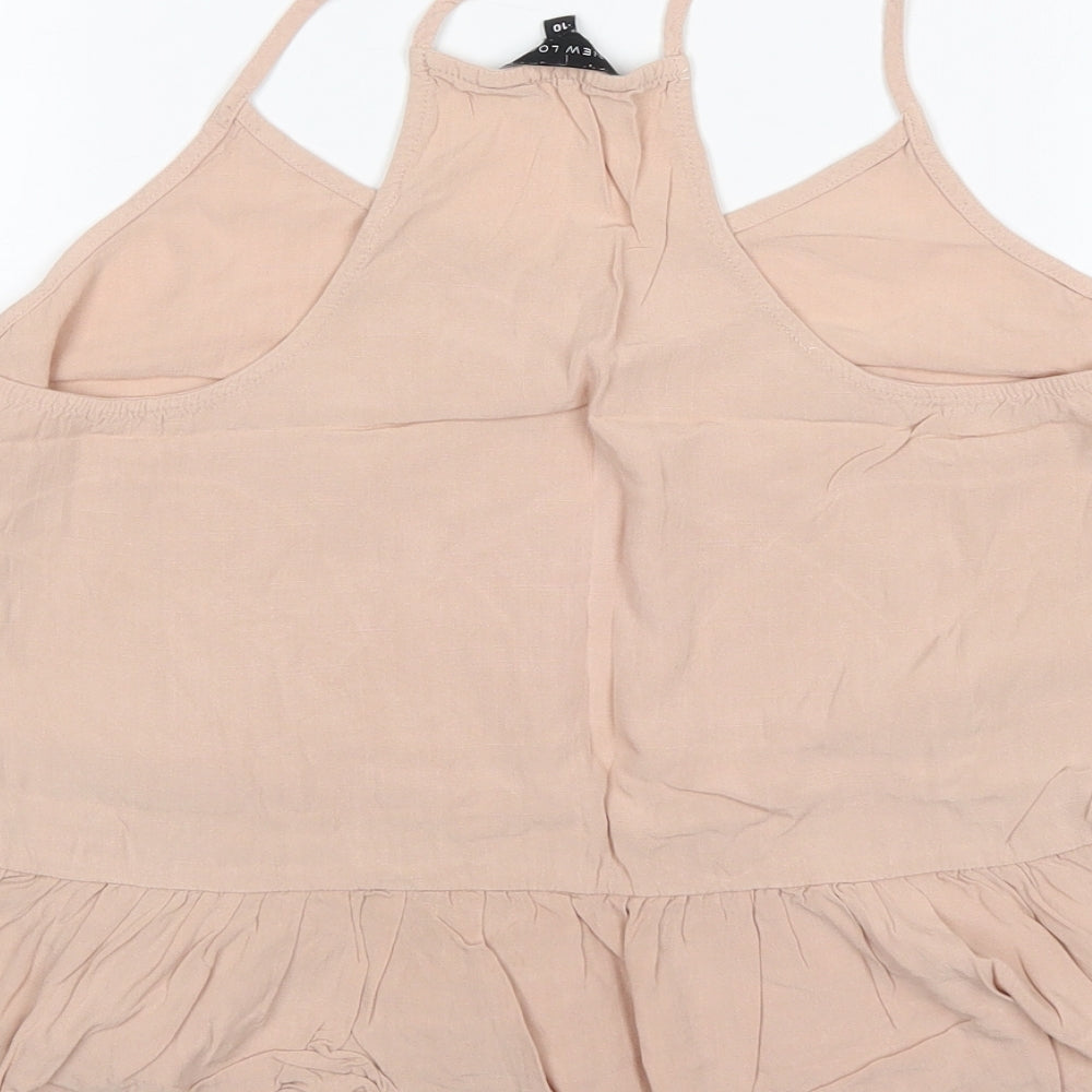 Womens UK Size 10 New Look Orange Basic Blouse