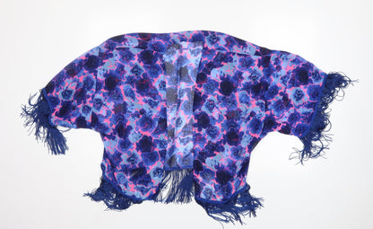 Boohoo Womens Multicoloured Floral Polyester Wrap Blouse Size L V-Neck