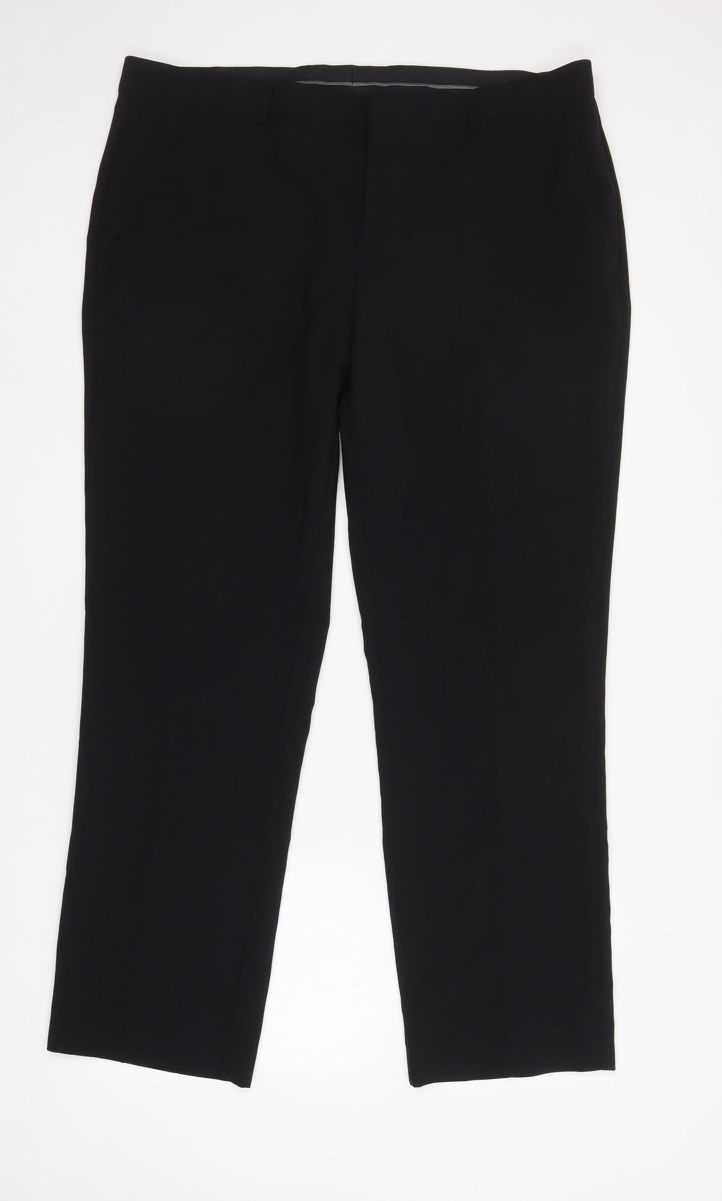 Womens UK Size 40 Peacocks Regular Fit  Black Trousers