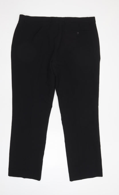 Womens UK Size 40 Peacocks Regular Fit  Black Trousers