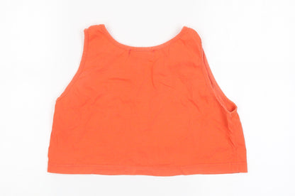 Womens UK Size S HONEY Orange Cropped Tank