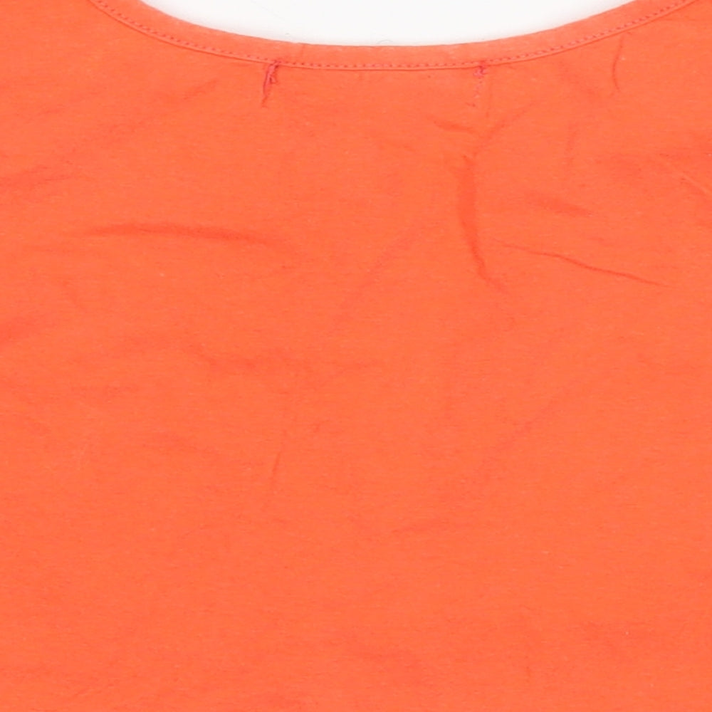 Womens UK Size S HONEY Orange Cropped Tank