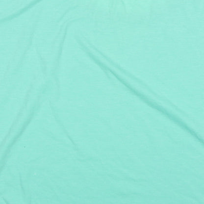 George Womens Green  Cotton Basic T-Shirt Size 24 Round Neck