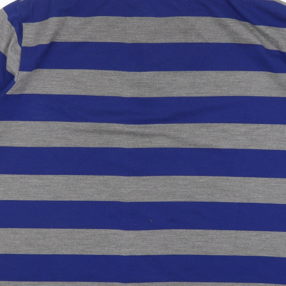 Pure Basix Mens Multicoloured Striped Cotton  Polo Size XL Collared