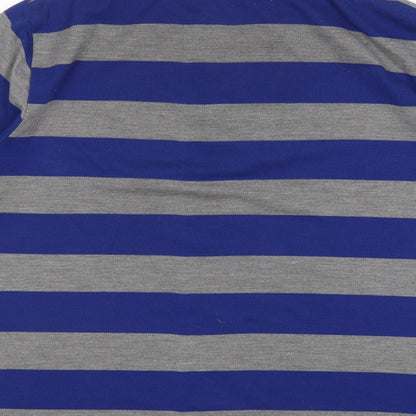 Pure Basix Mens Multicoloured Striped Cotton  Polo Size XL Collared