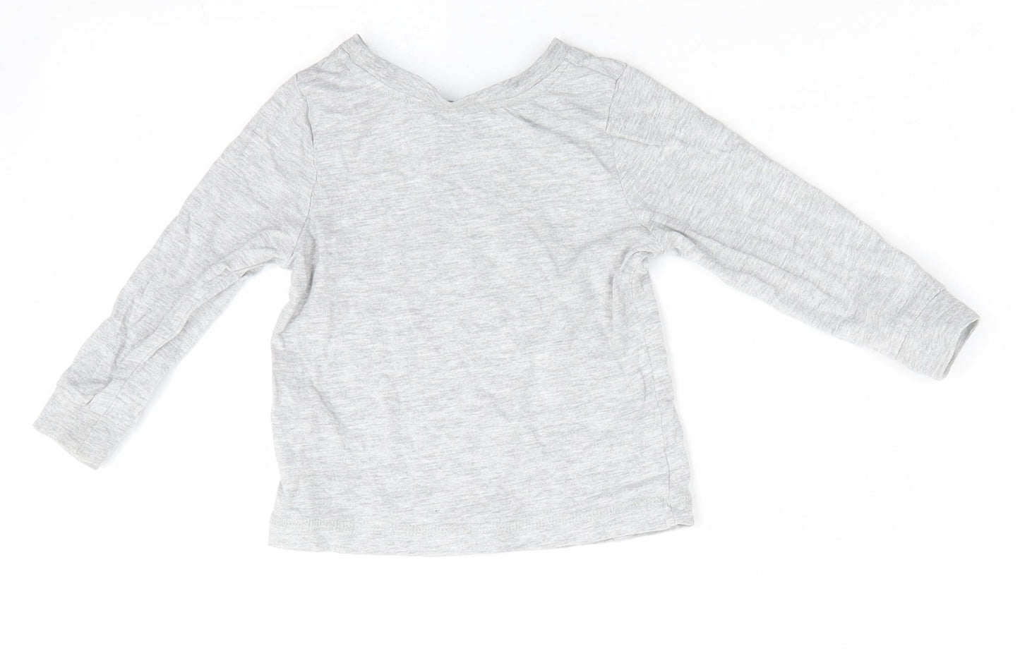 Pinkfong Baby Shark Boys Grey Animal Print Cotton Jersey Casual Size 12-18 Months Round Neck Pullover - Doo Doo Doo