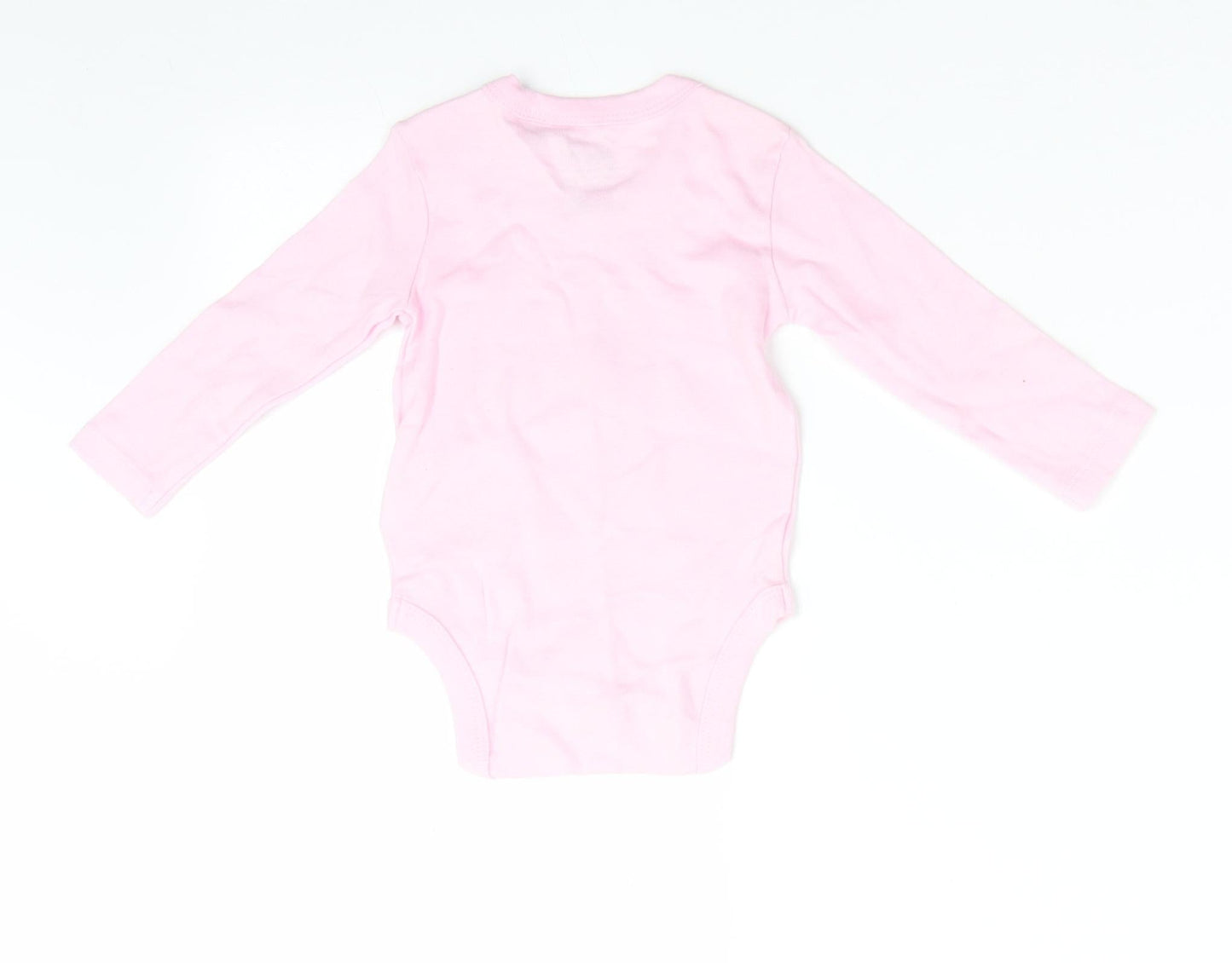 Neutral Girls Pink Animal Print Cotton Romper One-Piece Size 3-6 Months  Snap - Polar Bear Free Hugs Pale pink