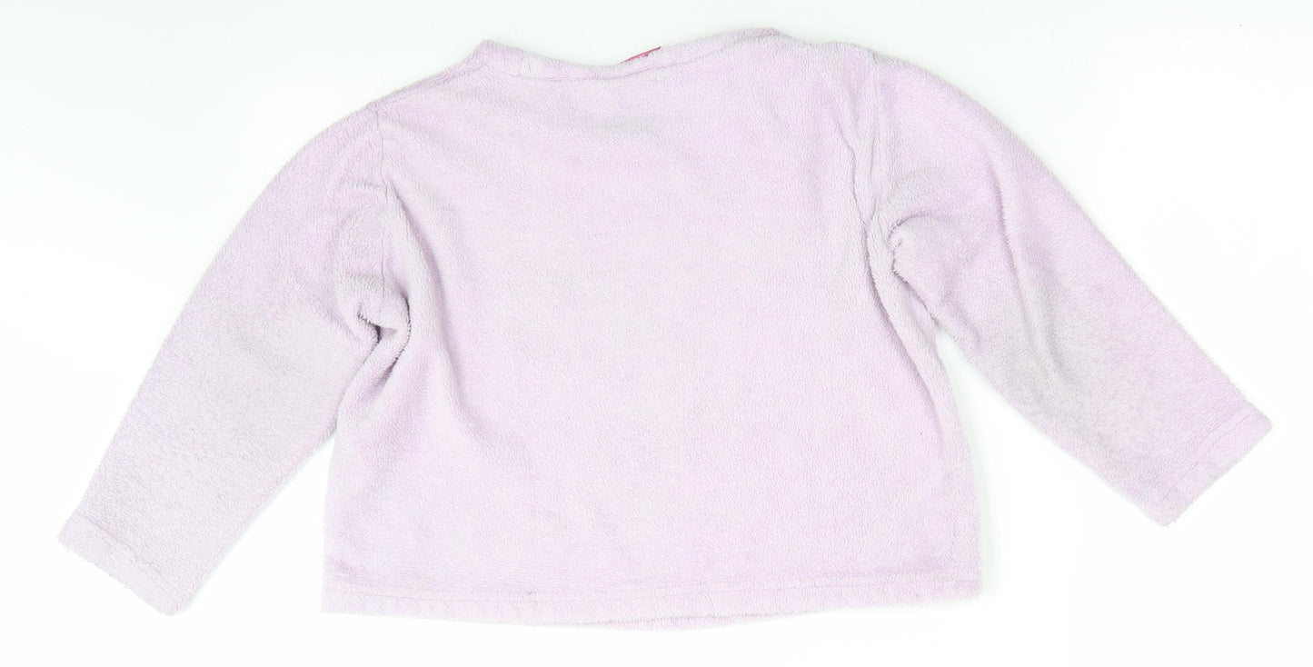 Selena Girl Girls Purple Solid Polyester Top Pyjama Top Size 9-10 Years  Pullover - Lilac Clouds & Stars