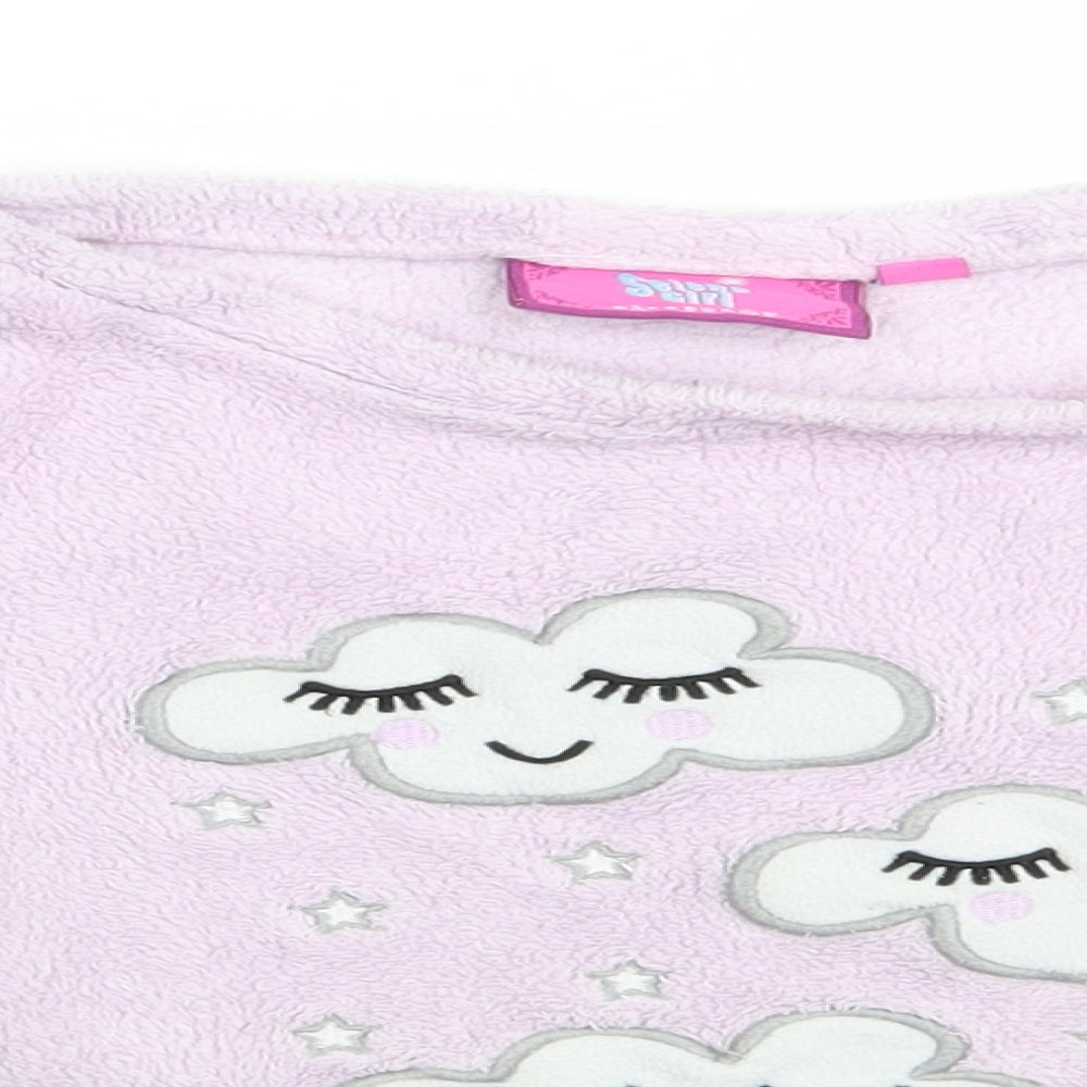 Selena Girl Girls Purple Solid Polyester Top Pyjama Top Size 9-10 Years  Pullover - Lilac Clouds & Stars