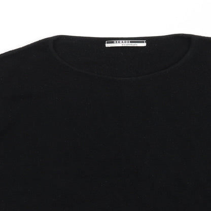 George Essentials Womens Black Round Neck  Acrylic Pullover Jumper Size 16   - Cuff & hem banding