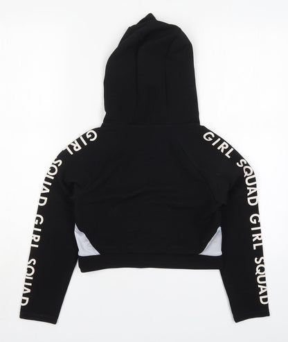 Young Dimension Girls Black  Polyester Pullover Hoodie Size 9-10 Years  Pullover - Girl Squad