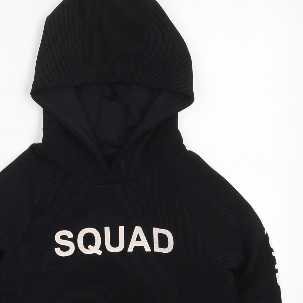 Young Dimension Girls Black  Polyester Pullover Hoodie Size 9-10 Years  Pullover - Girl Squad