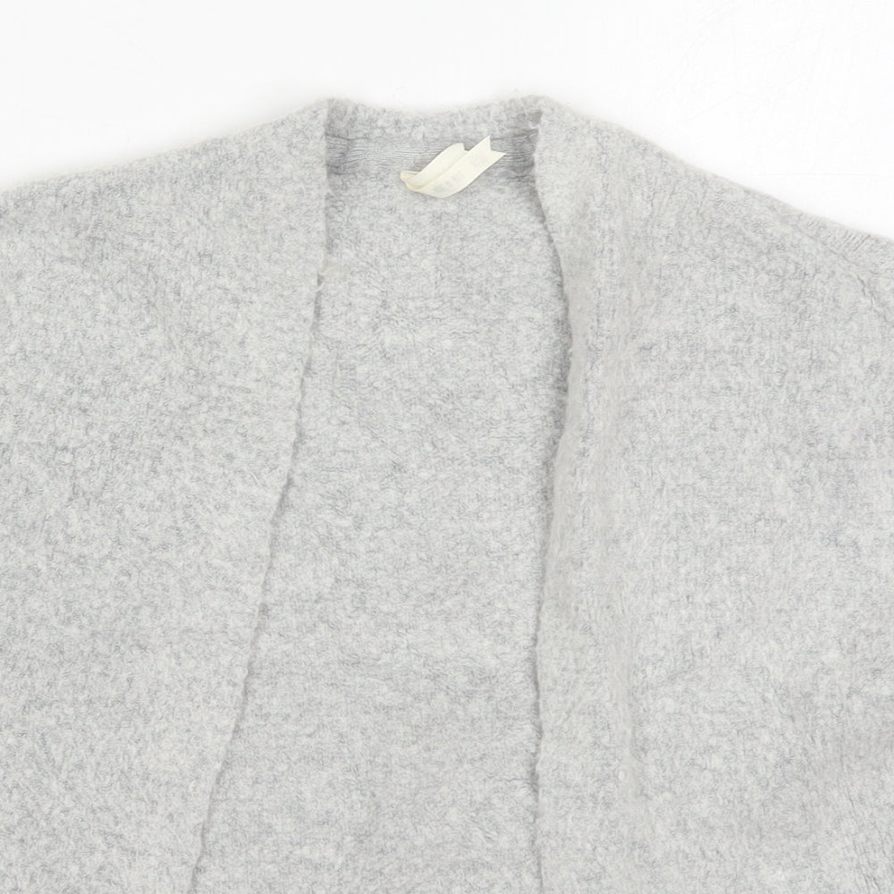 Young Dimension Girls Grey V-Neck  Acrylic Cardigan Jumper Size 6-7 Years