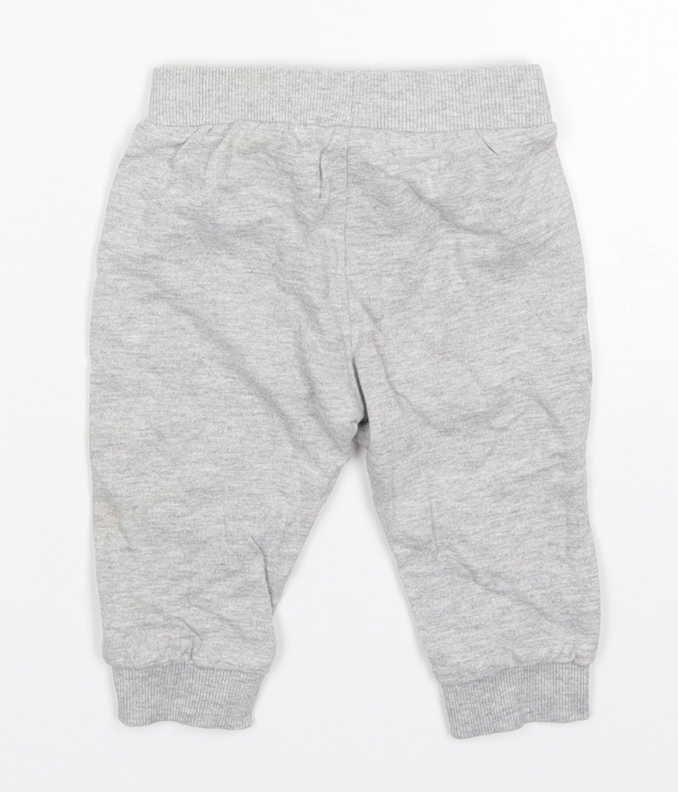 TU Boys Grey  Cotton Sweatpants Trousers Size 6-9 Months  Drawstring