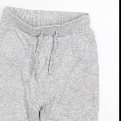 TU Boys Grey  Cotton Sweatpants Trousers Size 6-9 Months  Drawstring
