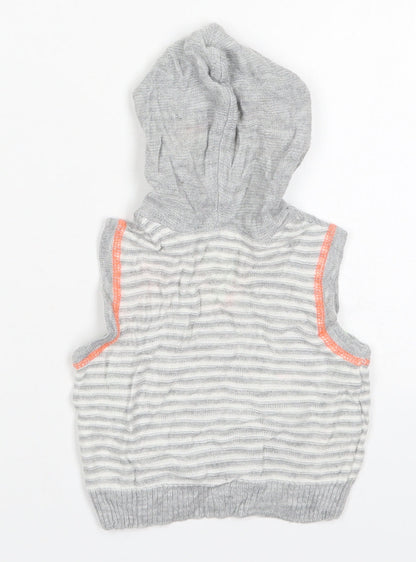 Back view of George boys’ multicoloured striped acrylic jumper, size 0-3, months pullover