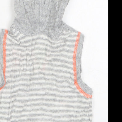 Brand and care label for George boys’ multicoloured striped acrylic jumper, size 0-3, months pullover