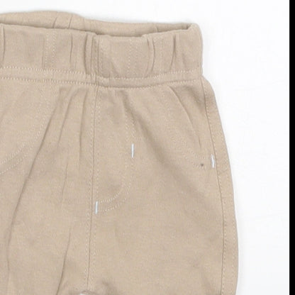 George Baby Beige Striped Cotton Sweatpants Trousers Size Newborn   - Elephant