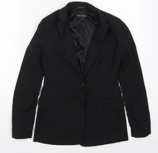 NEXT Womens Black Polka Dot Polyester Jacket Suit Jacket Size 6