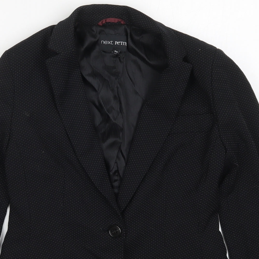 NEXT Womens Black Polka Dot Polyester Jacket Suit Jacket Size 6