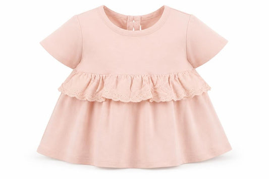 Tahari Girls Pink  Cotton A-Line  Size 2 Years  Round Neck Button