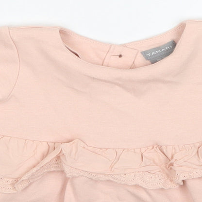 Tahari Girls Pink  Cotton A-Line  Size 2 Years  Round Neck Button