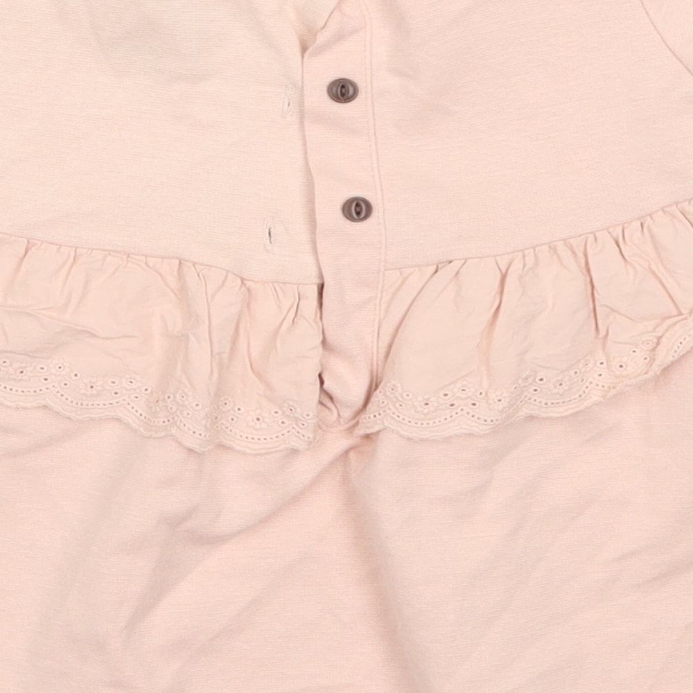 Tahari Girls Pink  Cotton A-Line  Size 2 Years  Round Neck Button