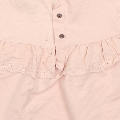 Tahari Girls Pink  Cotton A-Line  Size 2 Years  Round Neck Button