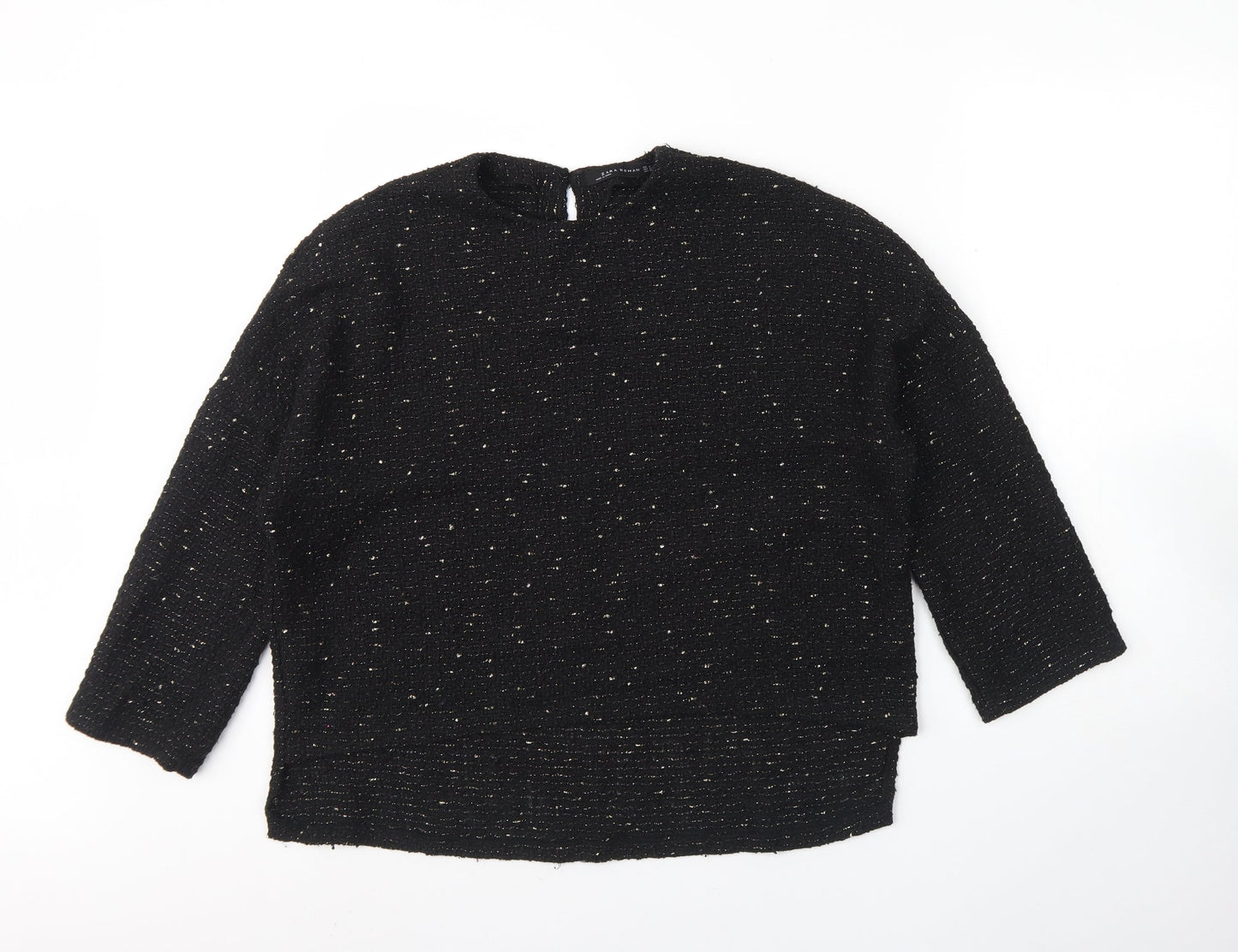 Womens UK Size M Zara Black Pullover Jumper