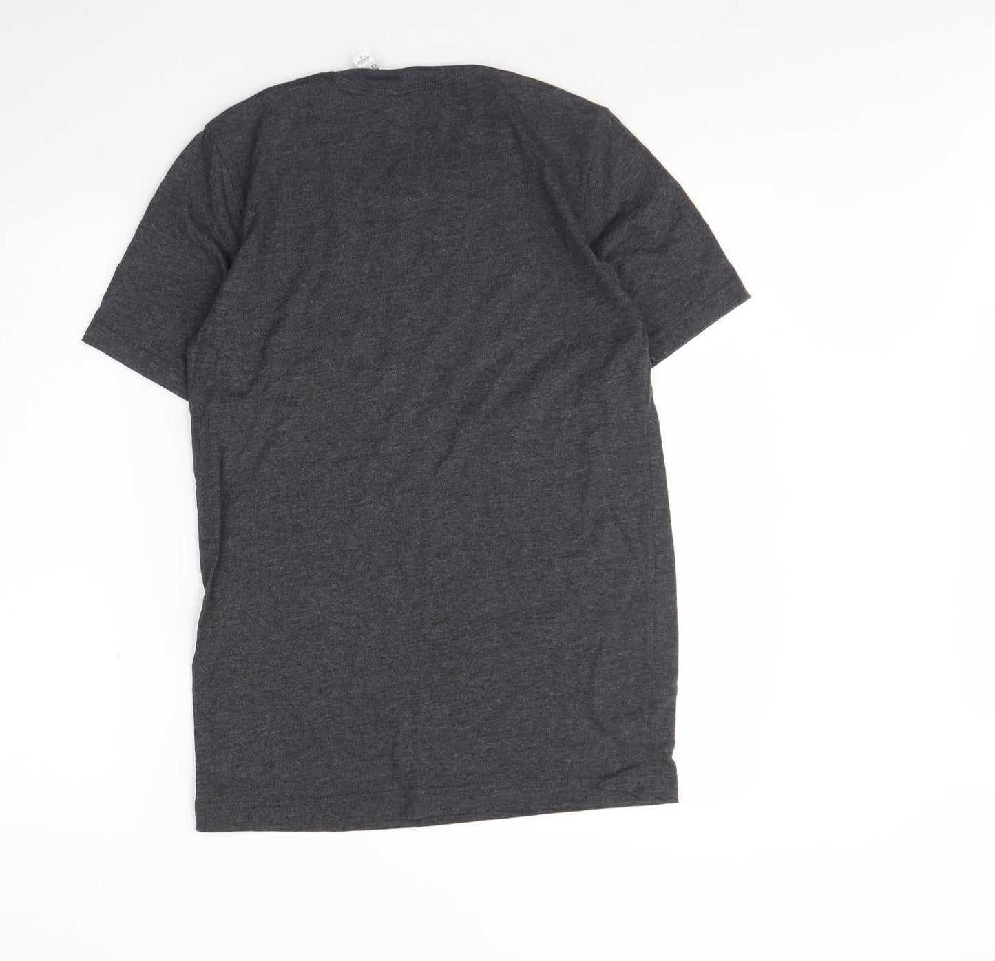 Womens UK Size S Canvas Grey Basic T-Shirt