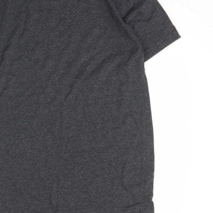 Womens UK Size S Canvas Grey Basic T-Shirt
