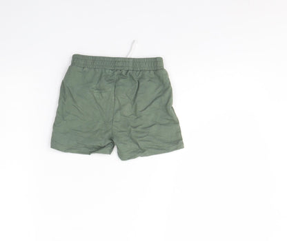 Primark Baby Green  Cotton Cropped Trousers Size 12 Months  Drawstring