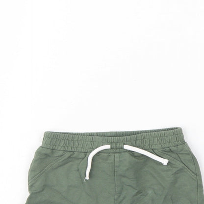 Primark Baby Green  Cotton Cropped Trousers Size 12 Months  Drawstring