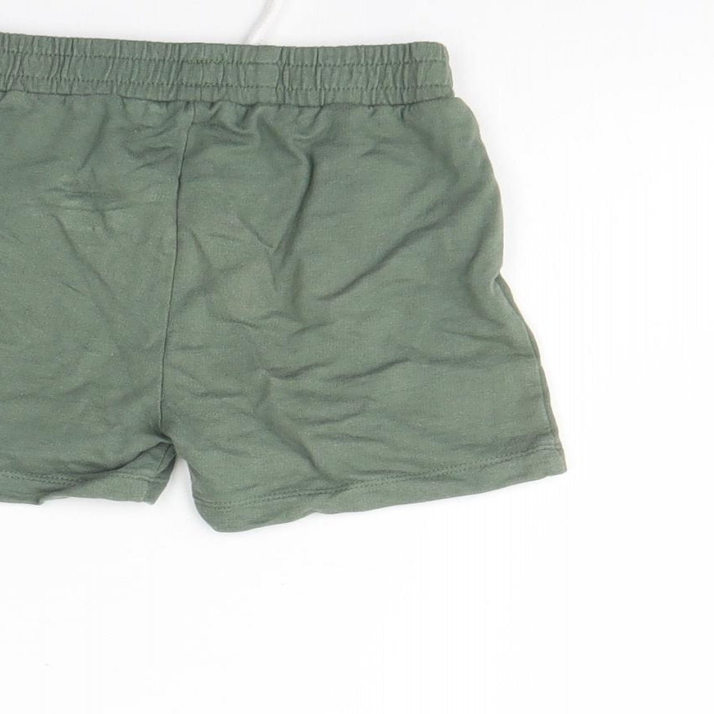 Primark Baby Green  Cotton Cropped Trousers Size 12 Months  Drawstring