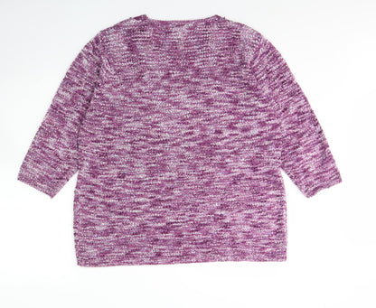 Womens UK Size L BM Purple Pullover Jumper